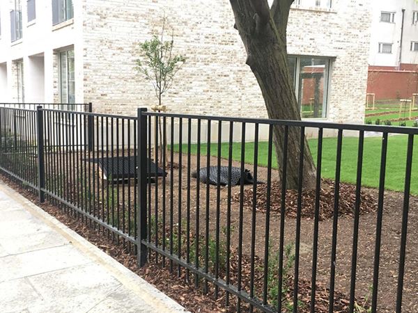 Residential flats garden fencing