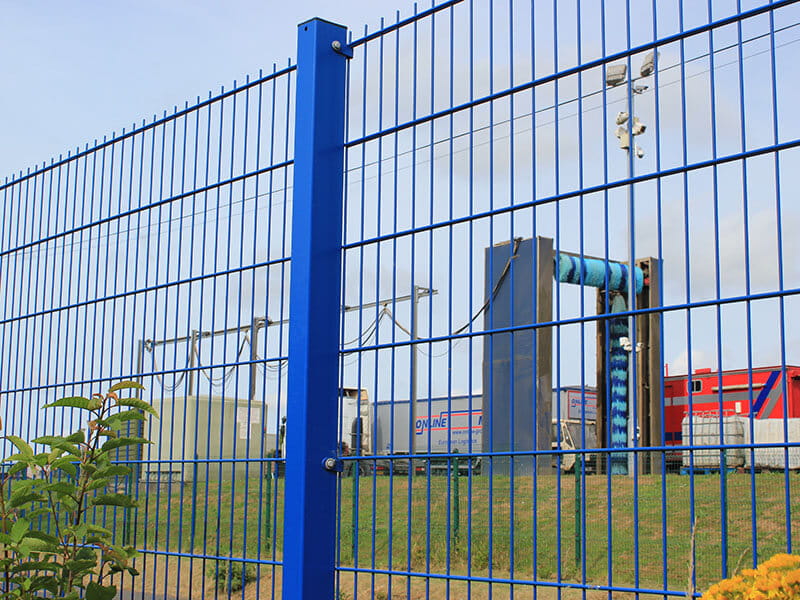 Blue Twin Wire Mesh Fencing