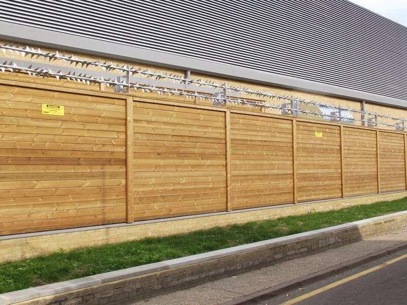 SR3 Timber Fence Jakoustic Class 3 with Rota Spike security topping